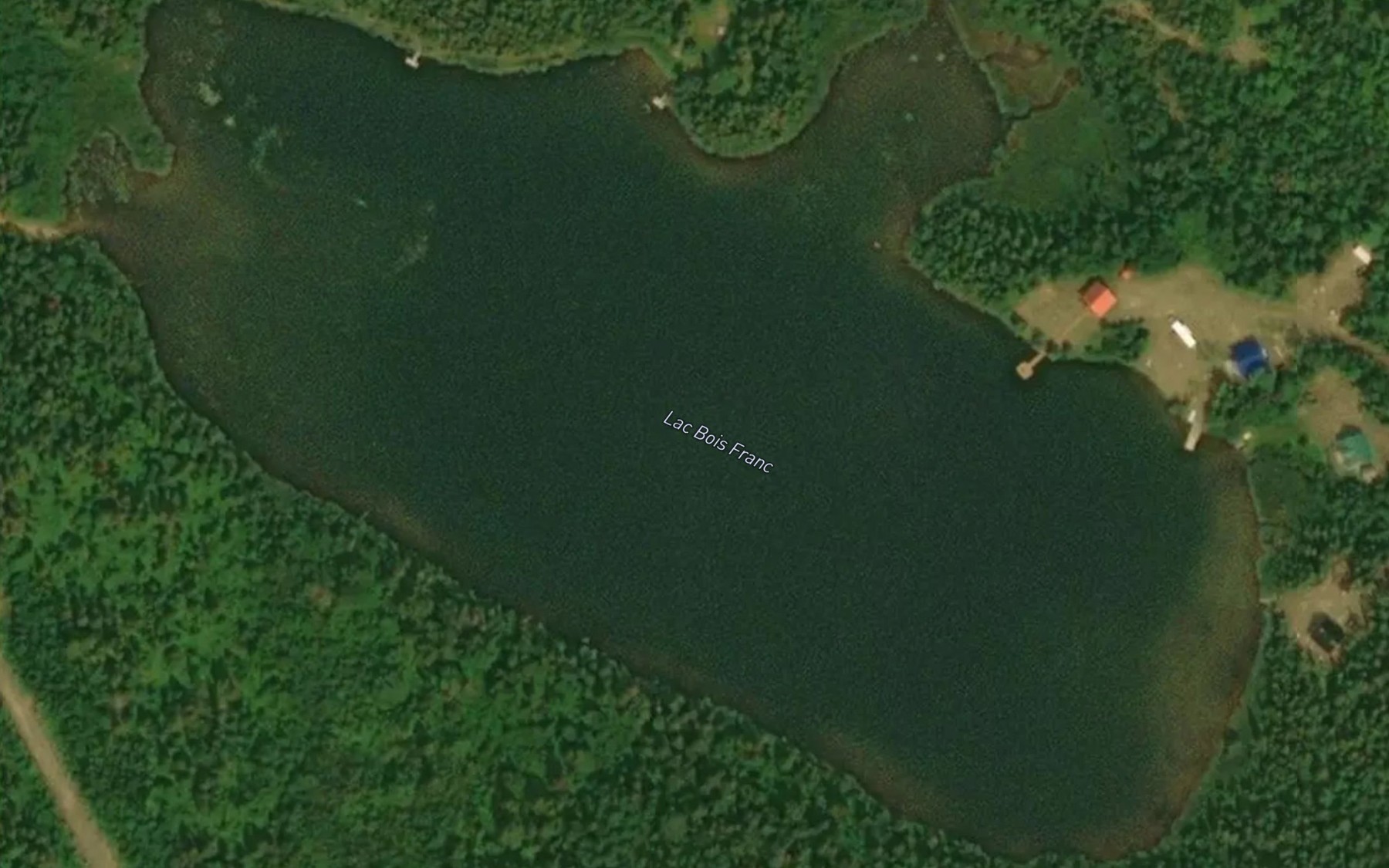 Satellite map of the Lac Bois Franc