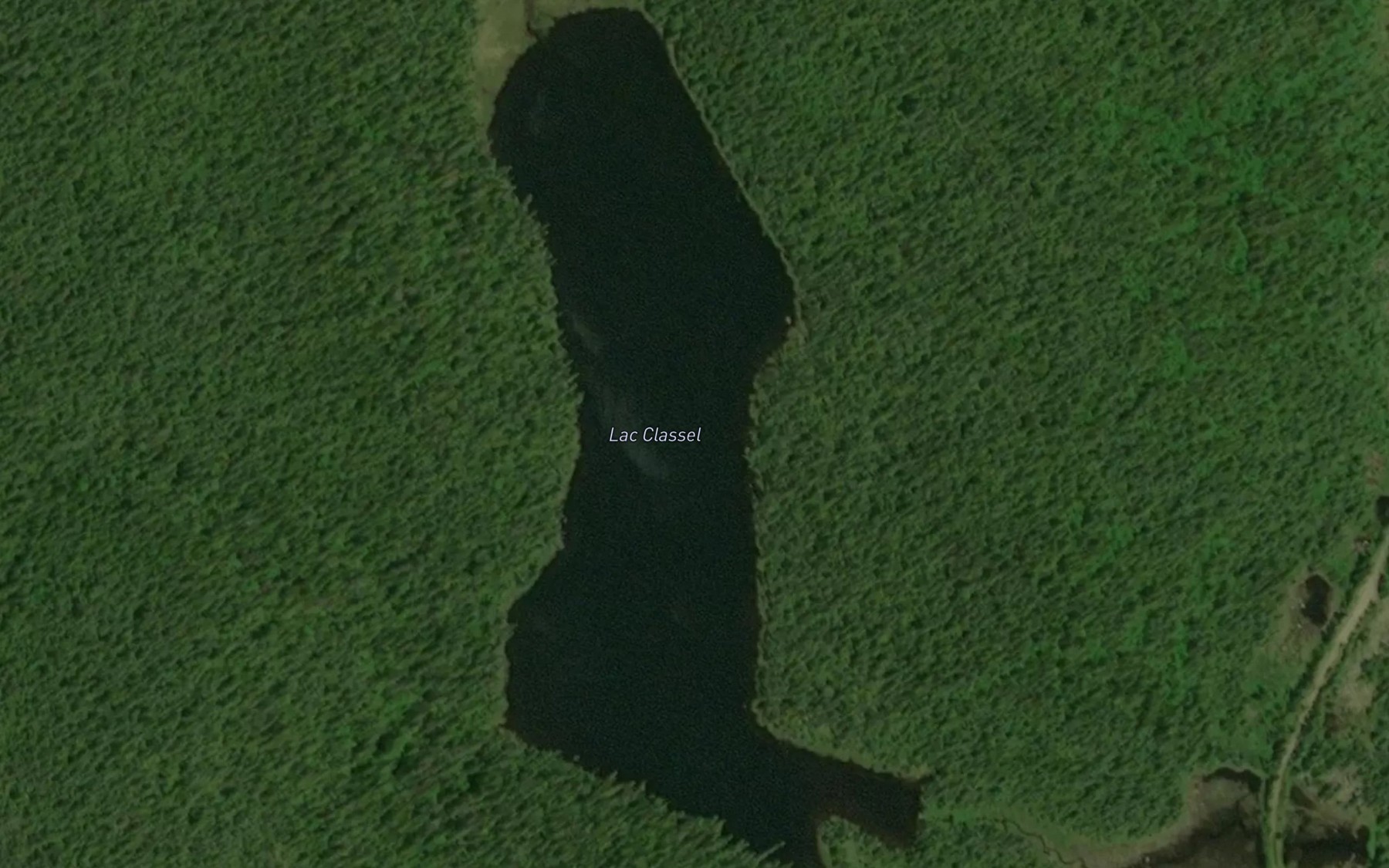 Satellite map of the Lac Classel