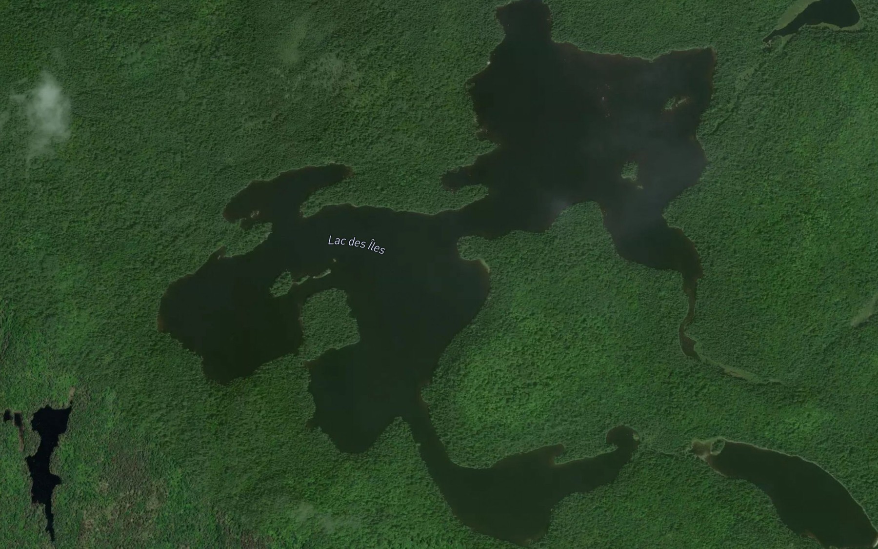 Satellite map of the Lac des Iles