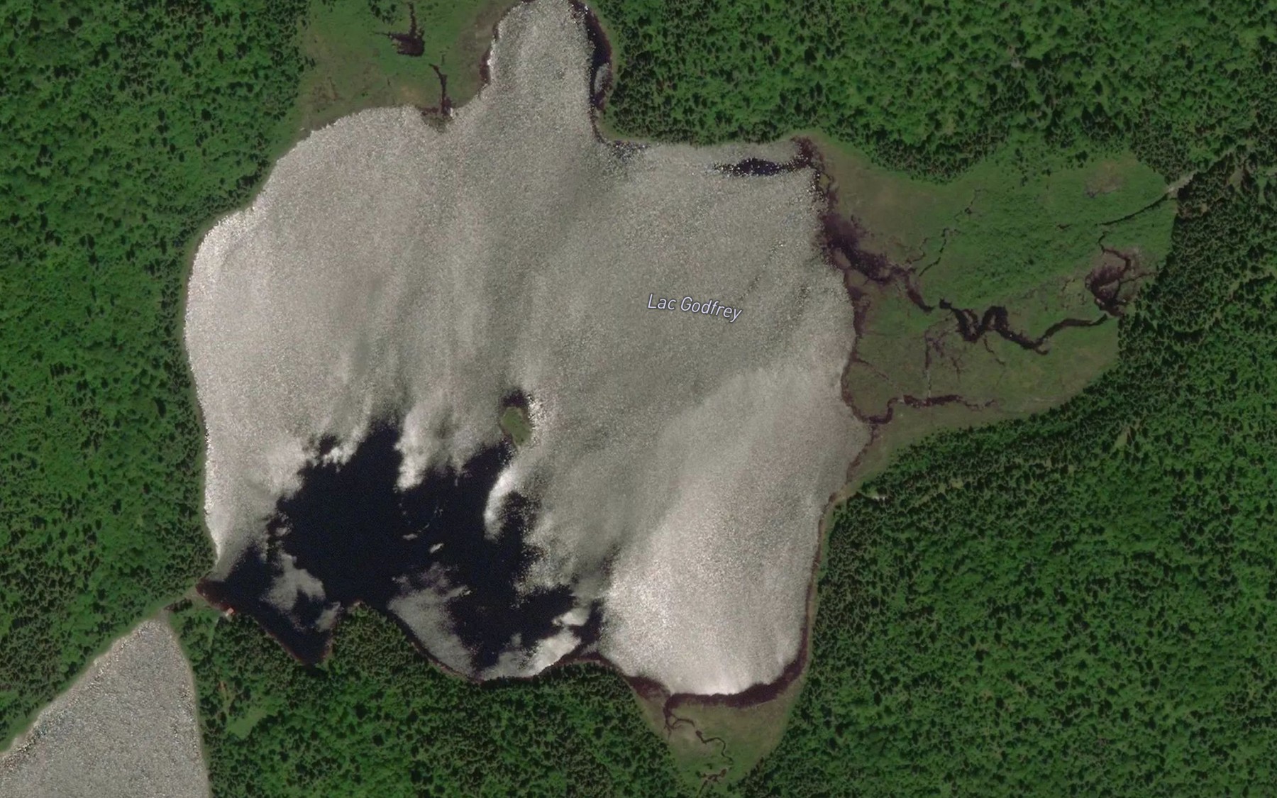 Satellite map of the Lac Godfrey