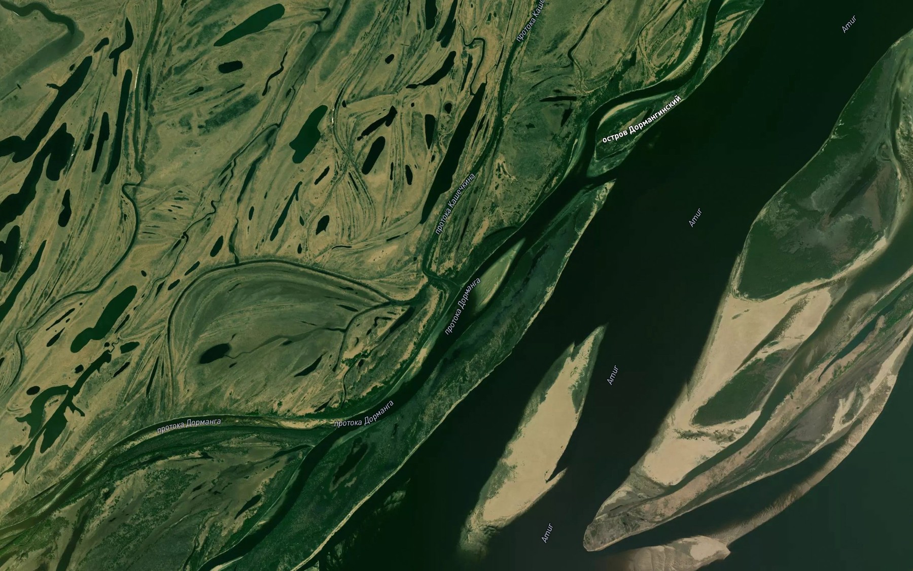 Satellite map of the Protoka Kashechkina