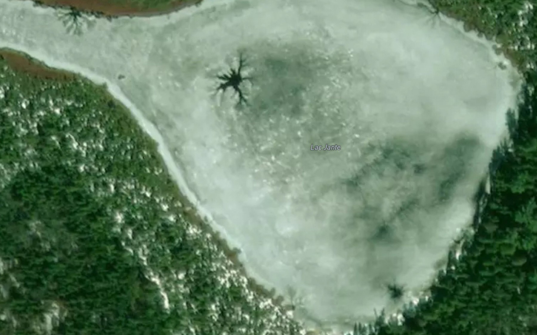 Satellite map of the Lac Jante