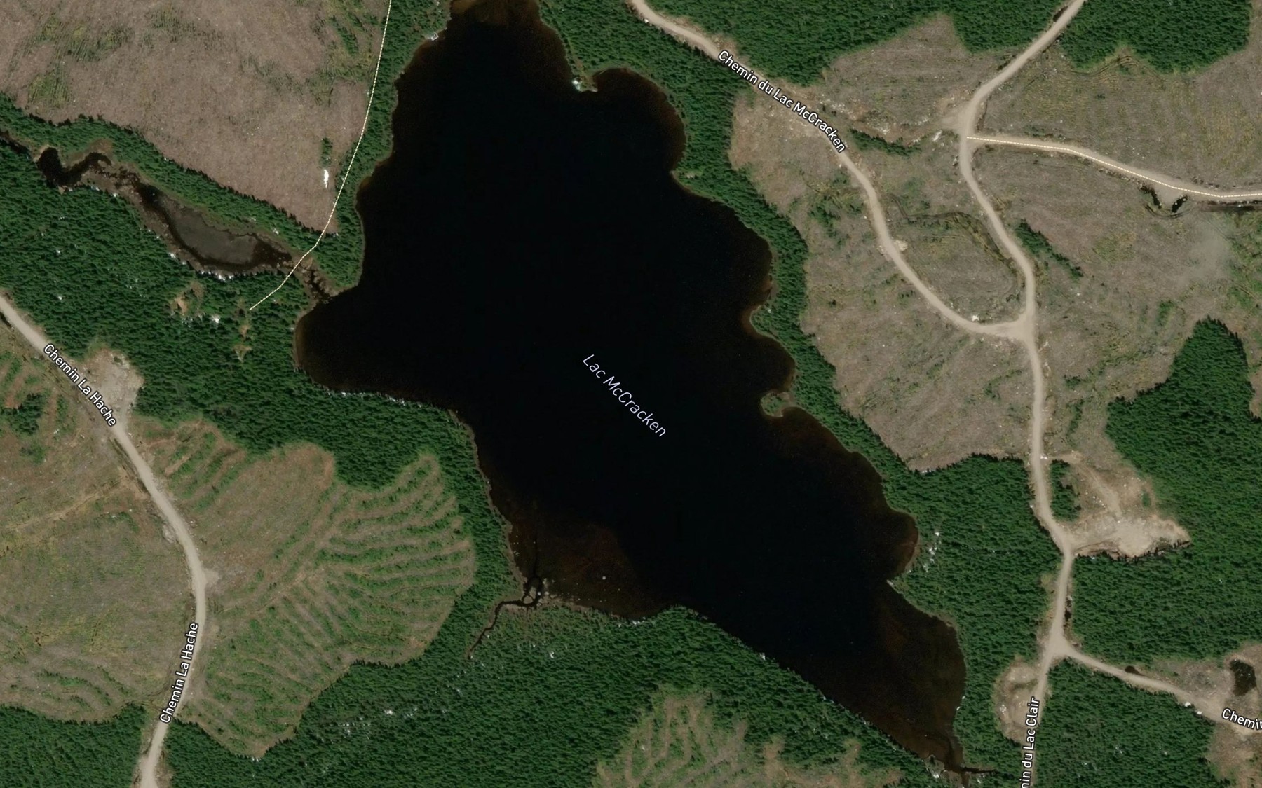 Satellite map of the Lac McCracken