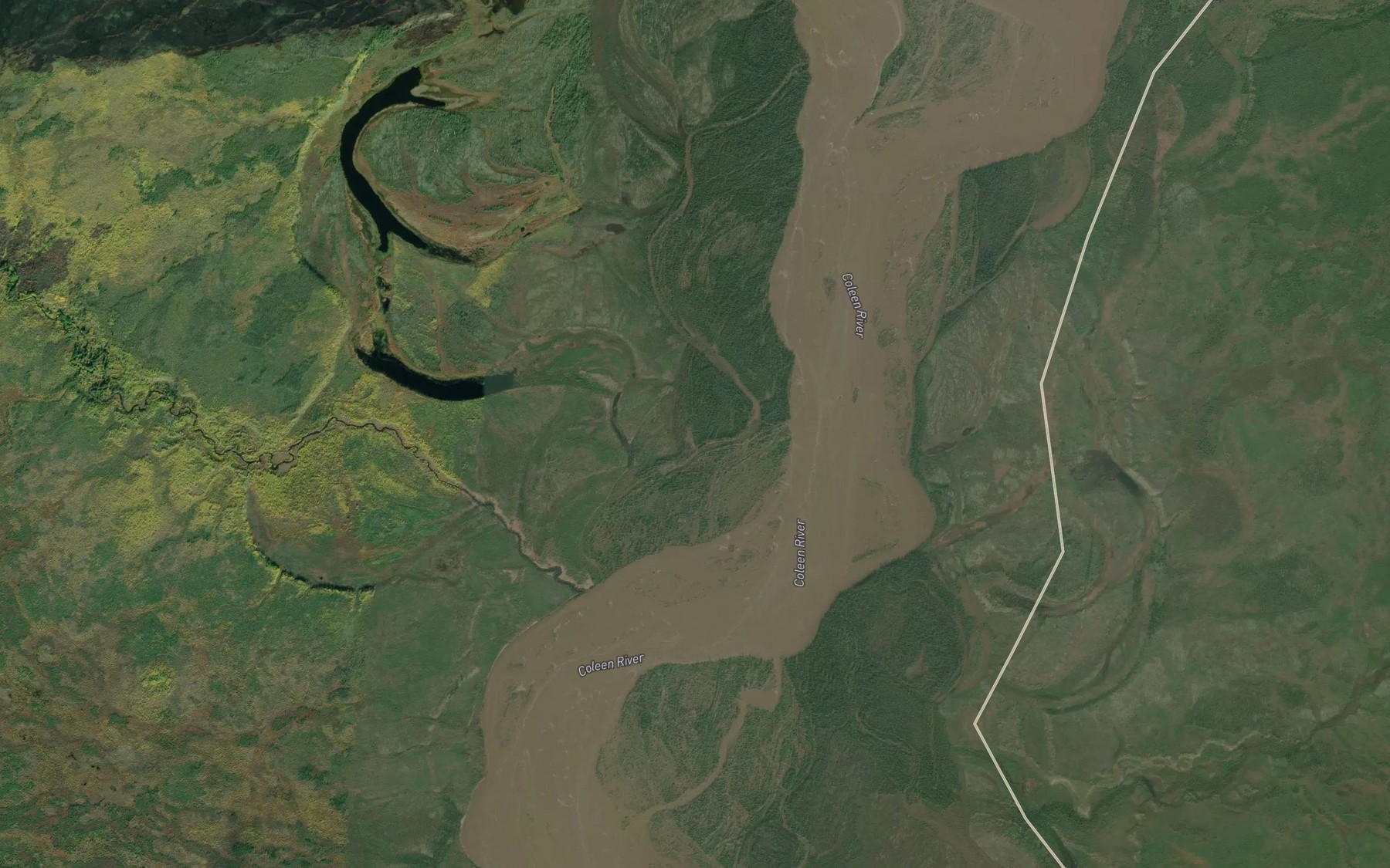 Satellite map of the Grayling Creek