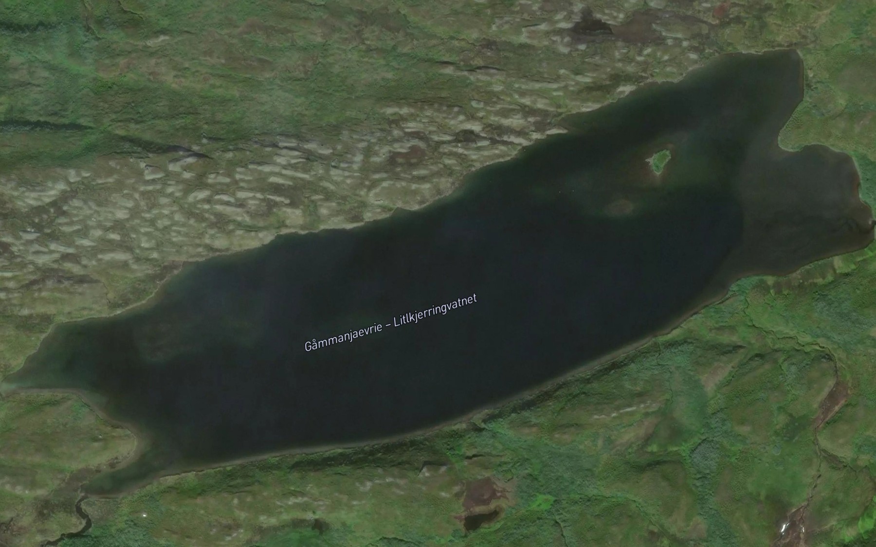 Satellite map of the Kjerringvatnet,l