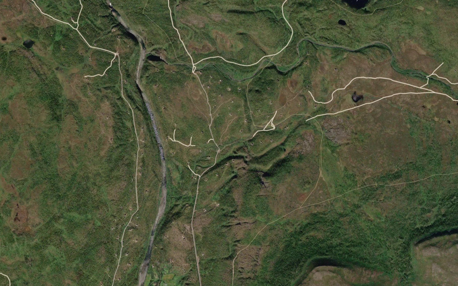 Satellite map of the Lille Vaselva