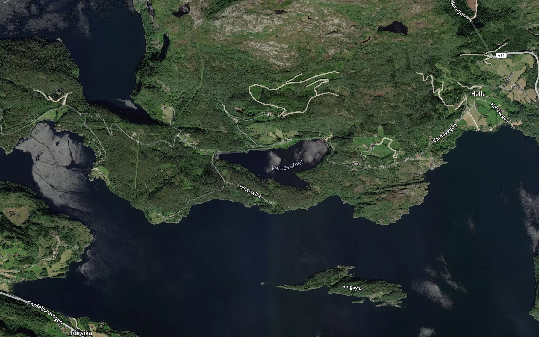 Satellite map of the Vatnevatnet