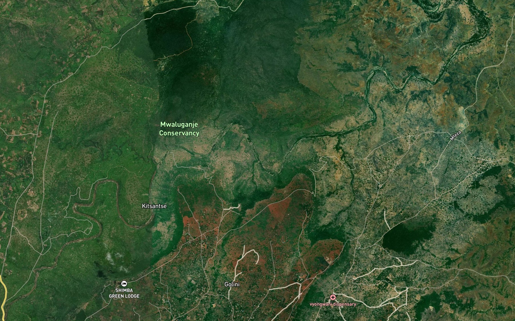 Satellite map of the Kitsantse