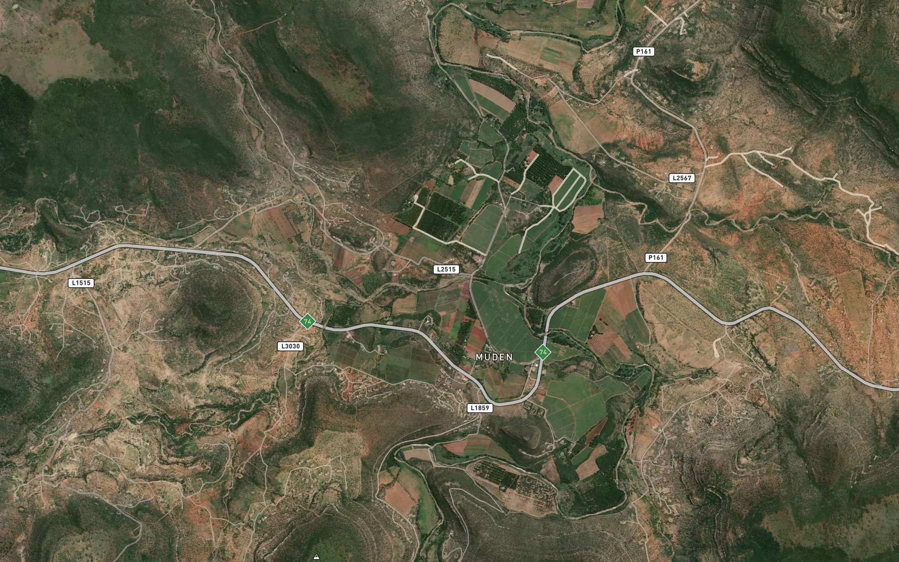 Satellite map of the Umdumbeni