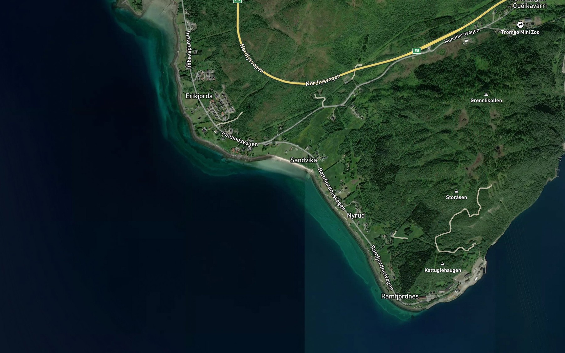 Satellite map of the Sandvika