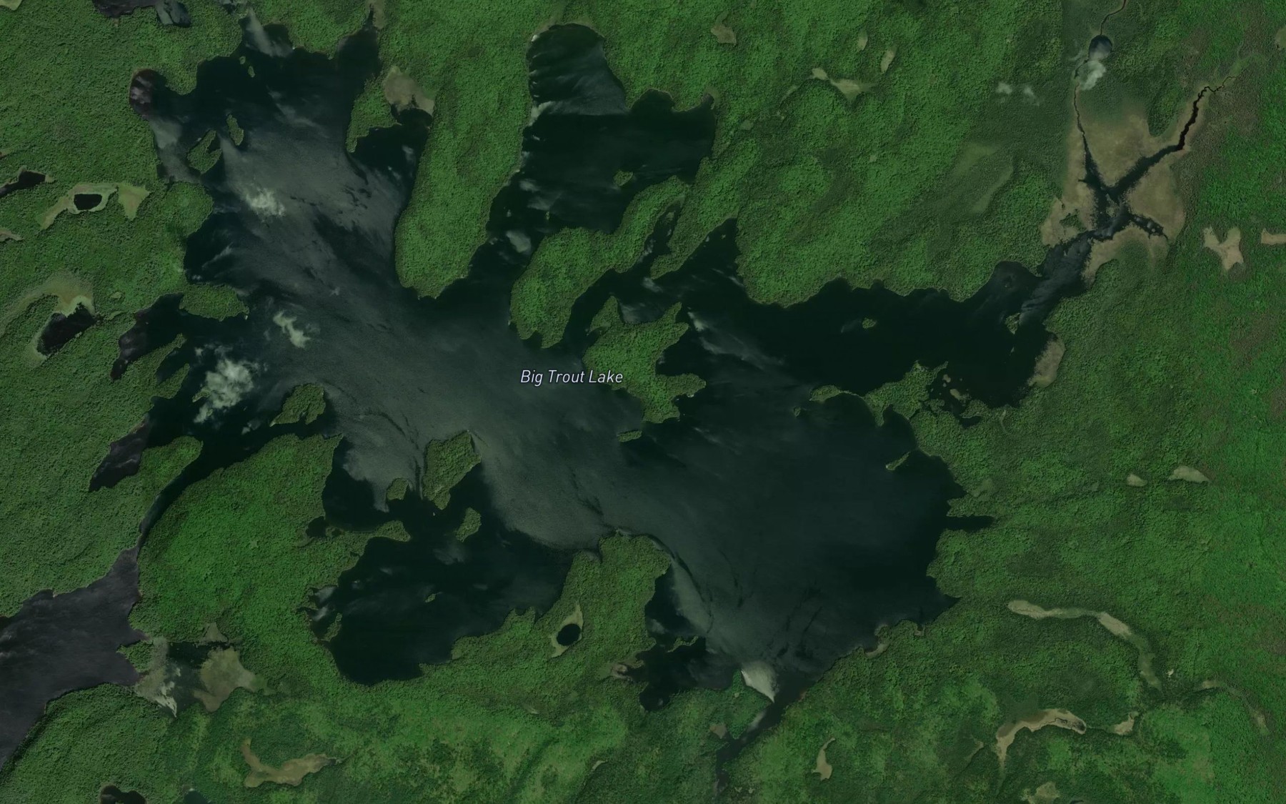Satellite map of the Big Trout Lake