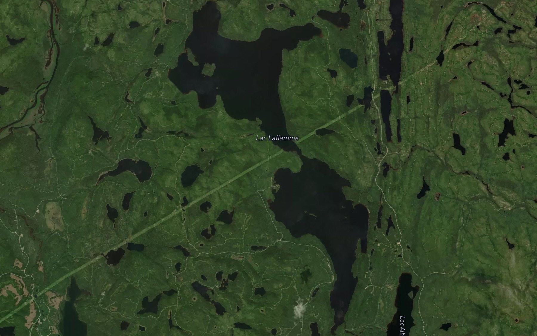 Satellite map of the Lac Laflamme