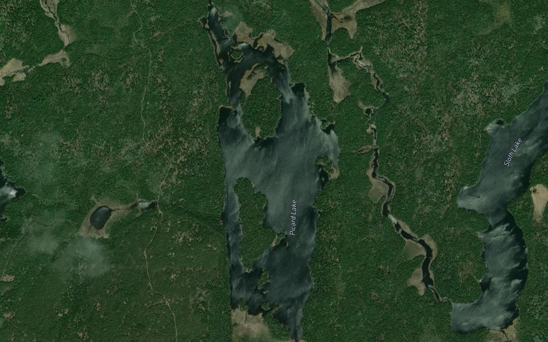 Satellite map of the Picard Lake