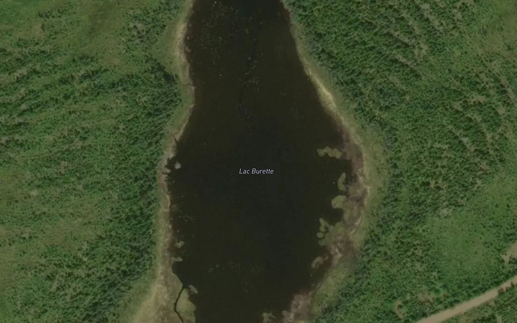 Satellite map of the Lac Burette