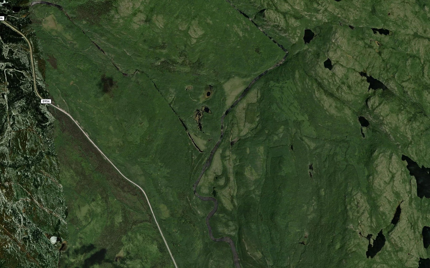 Satellite map of the Ruisseau Verreault