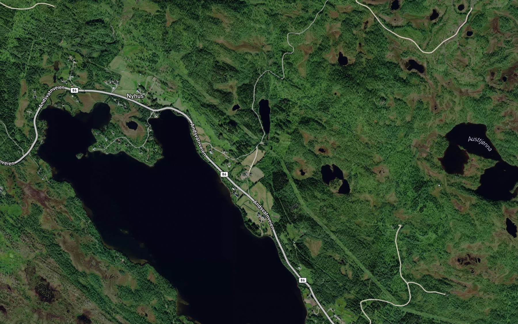 Satellite map of the Kvernbekken