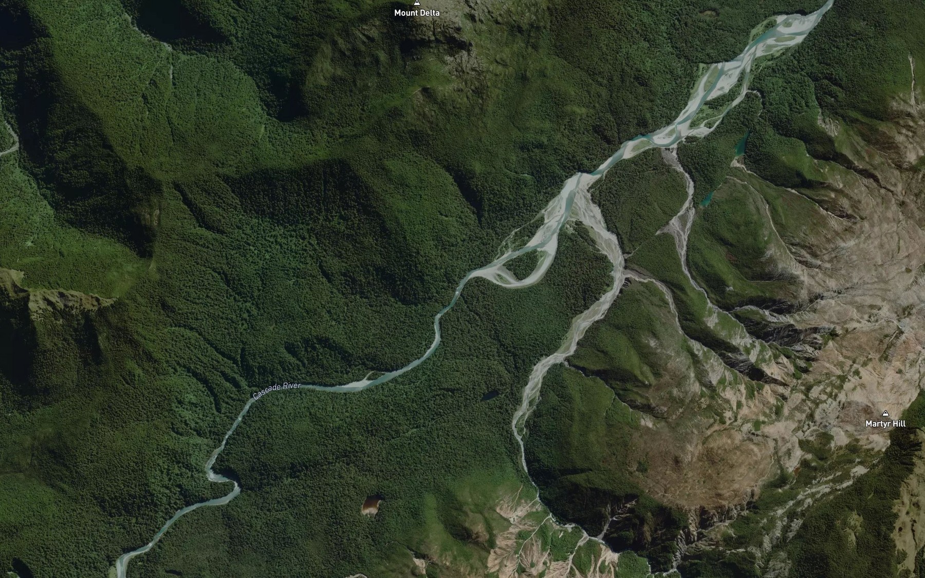 Satellite map of the Woodhen Pond