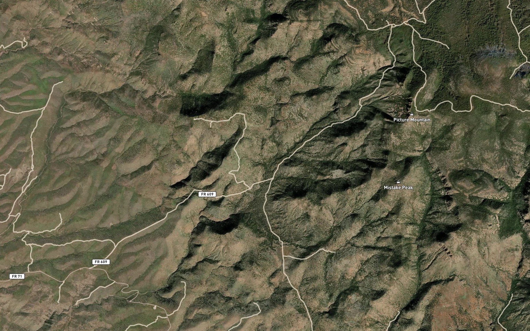 Satellite map of the Juniper Spring