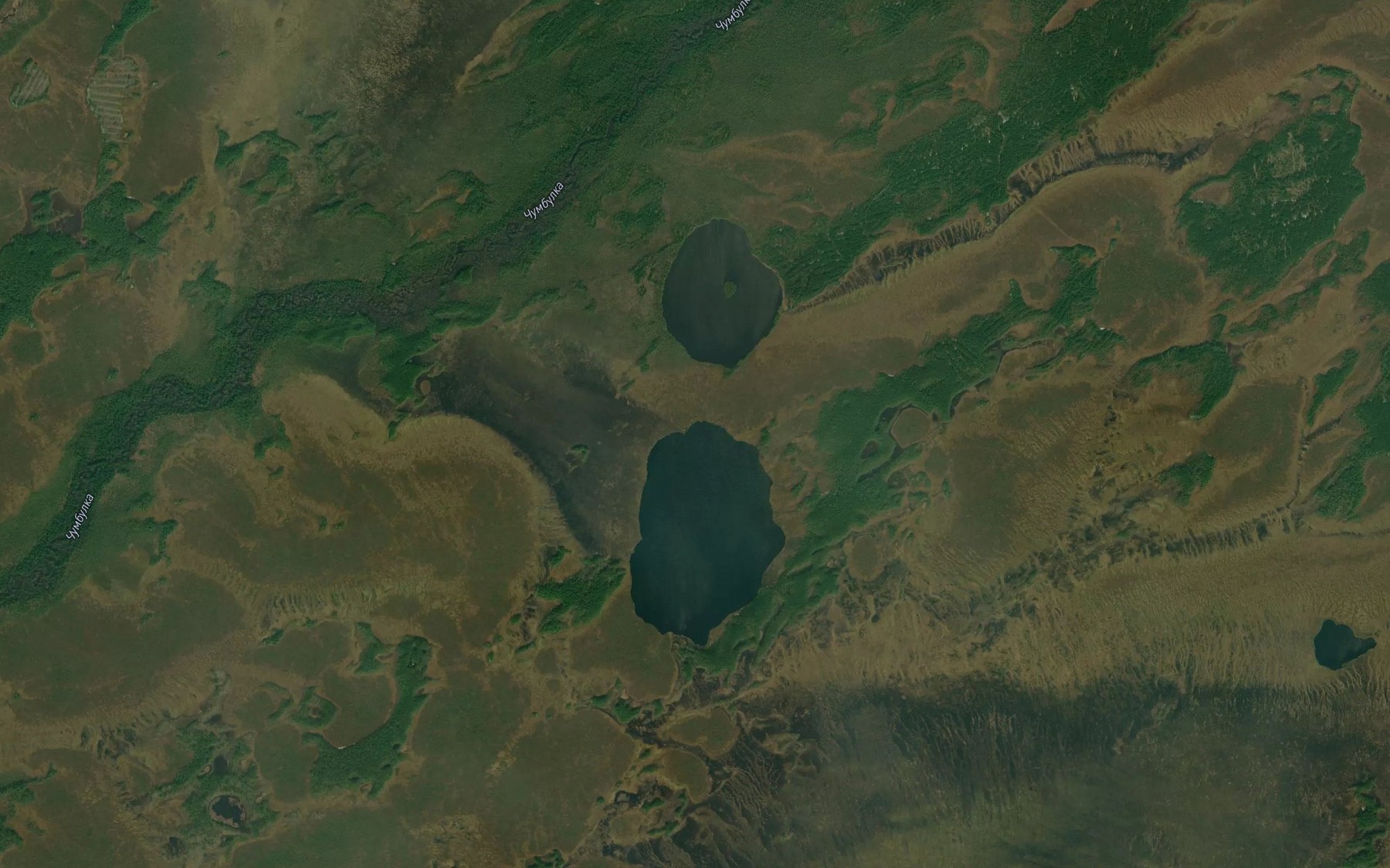 Satellite map of the Verkhniye Ozera