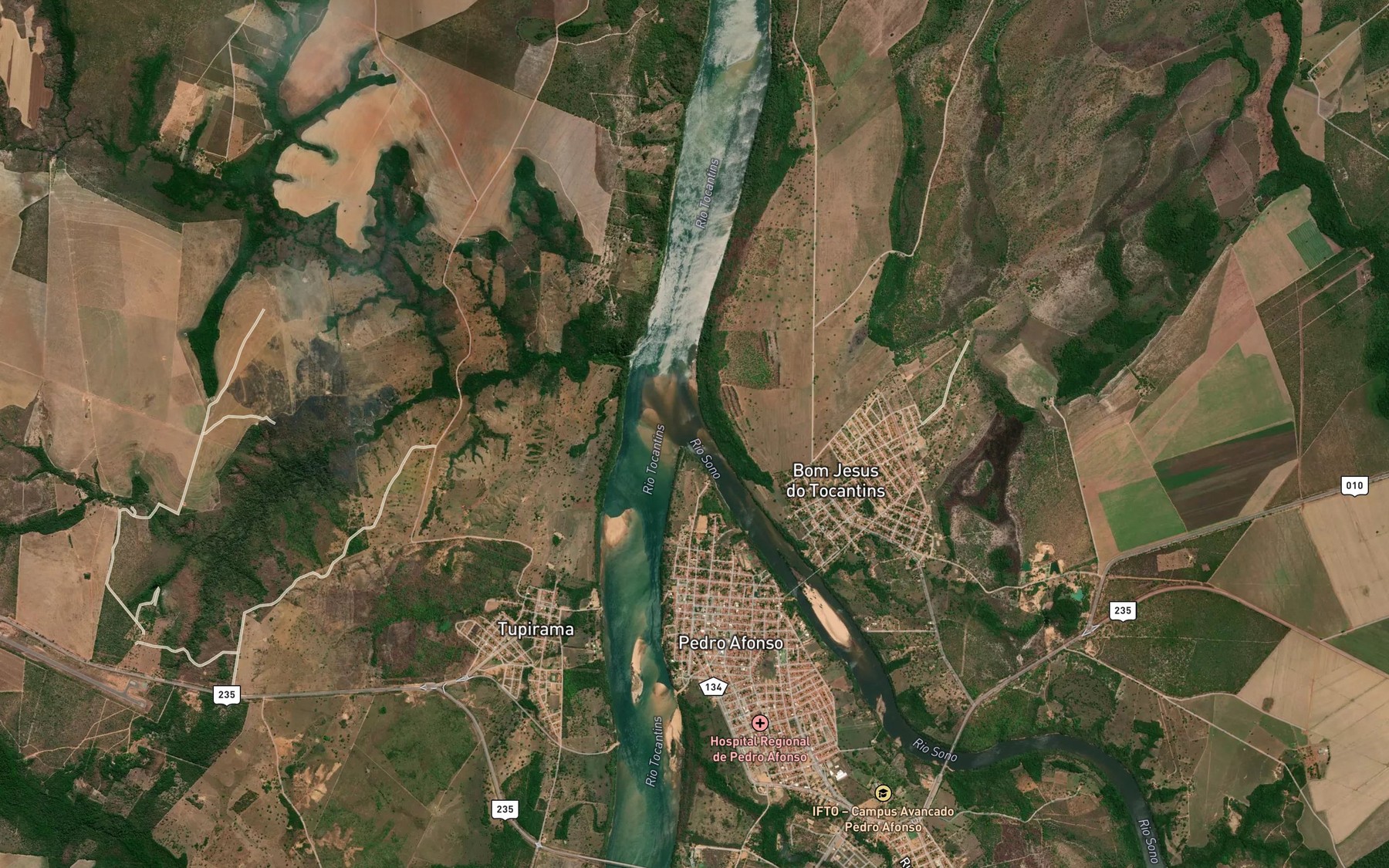 Satellite map of the Rio do Sono
