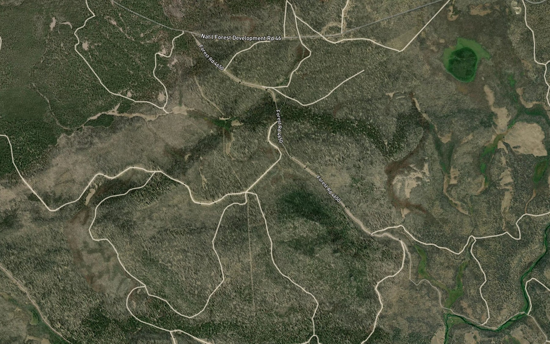 Satellite map of the Pelican Reservoir