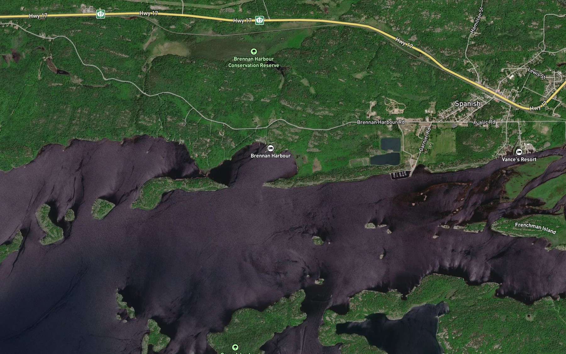 Satellite map of the Buswell Bay