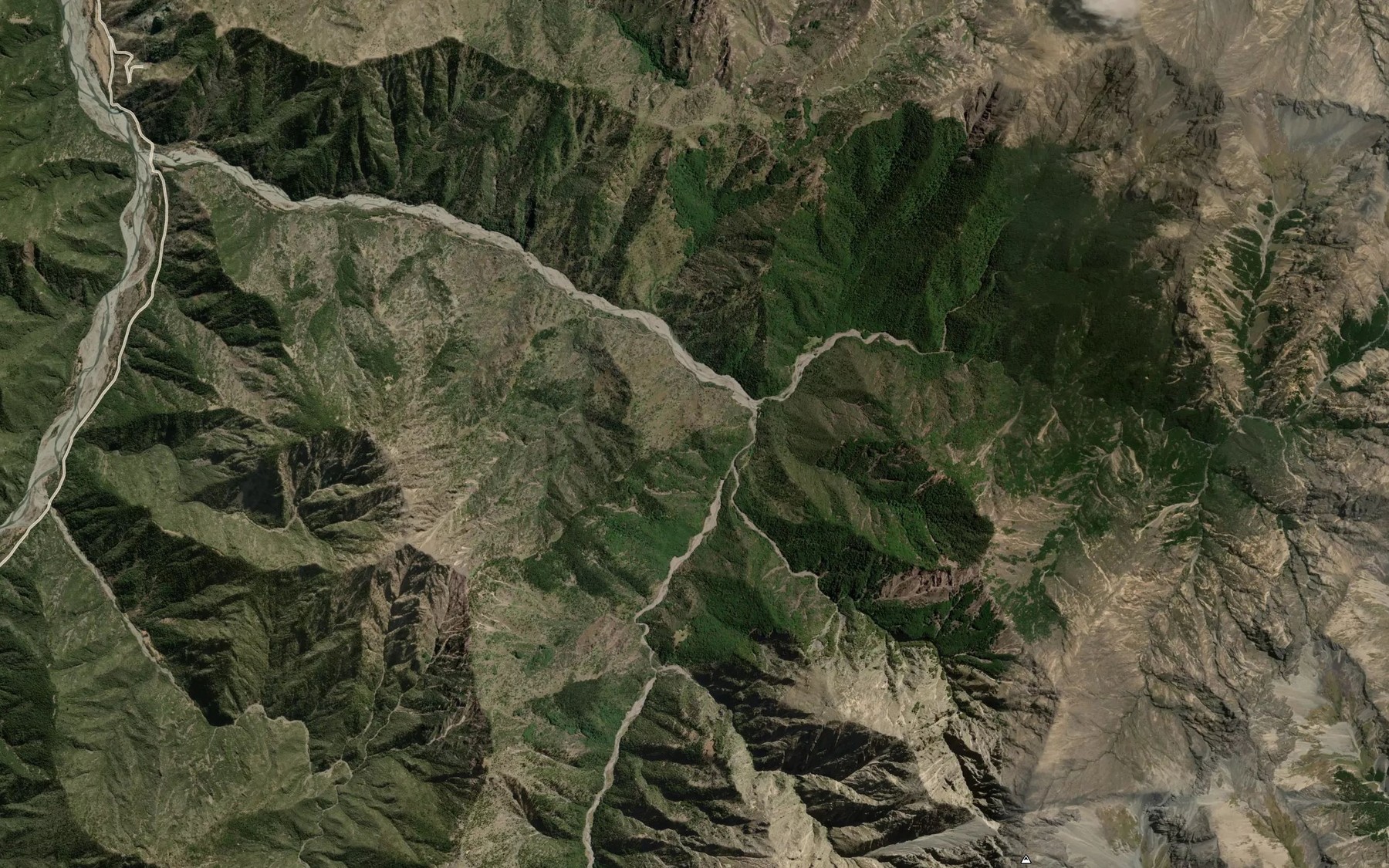 Satellite map of the McCallum Stream