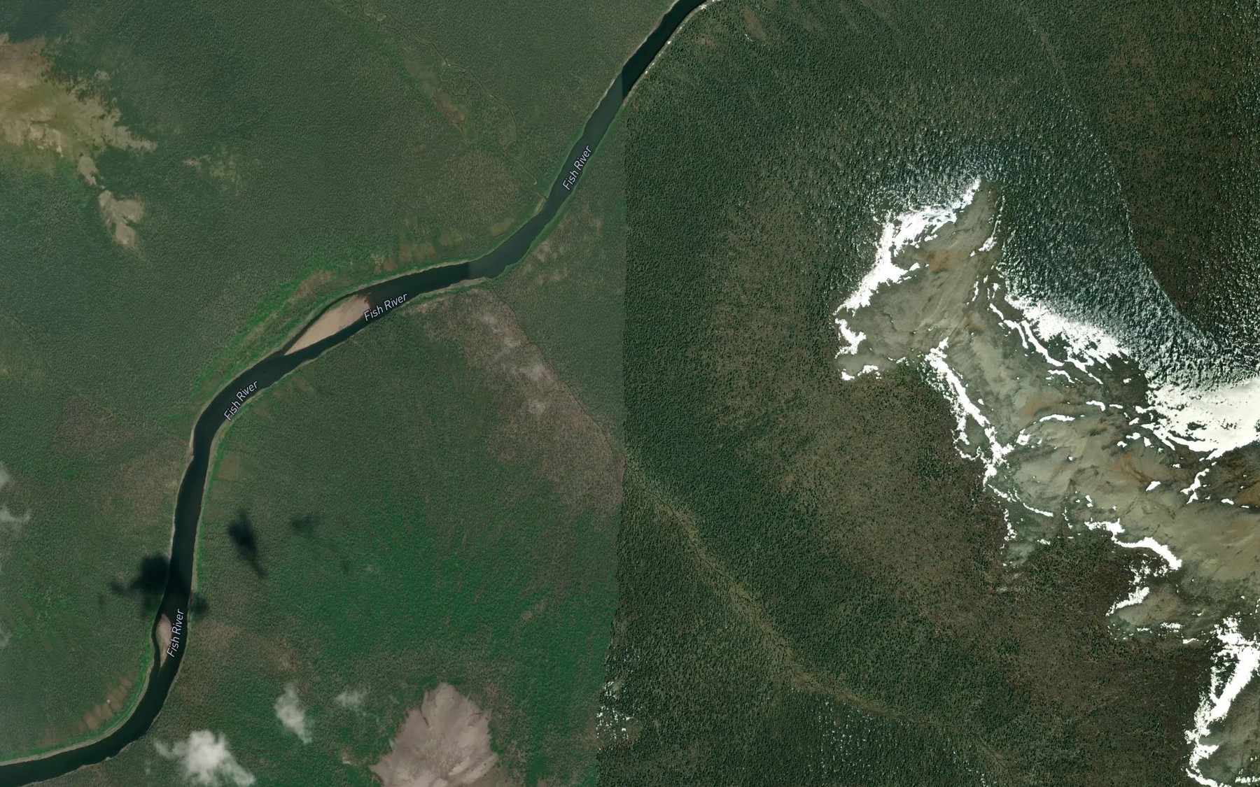 Satellite map of the Baldwin Creek