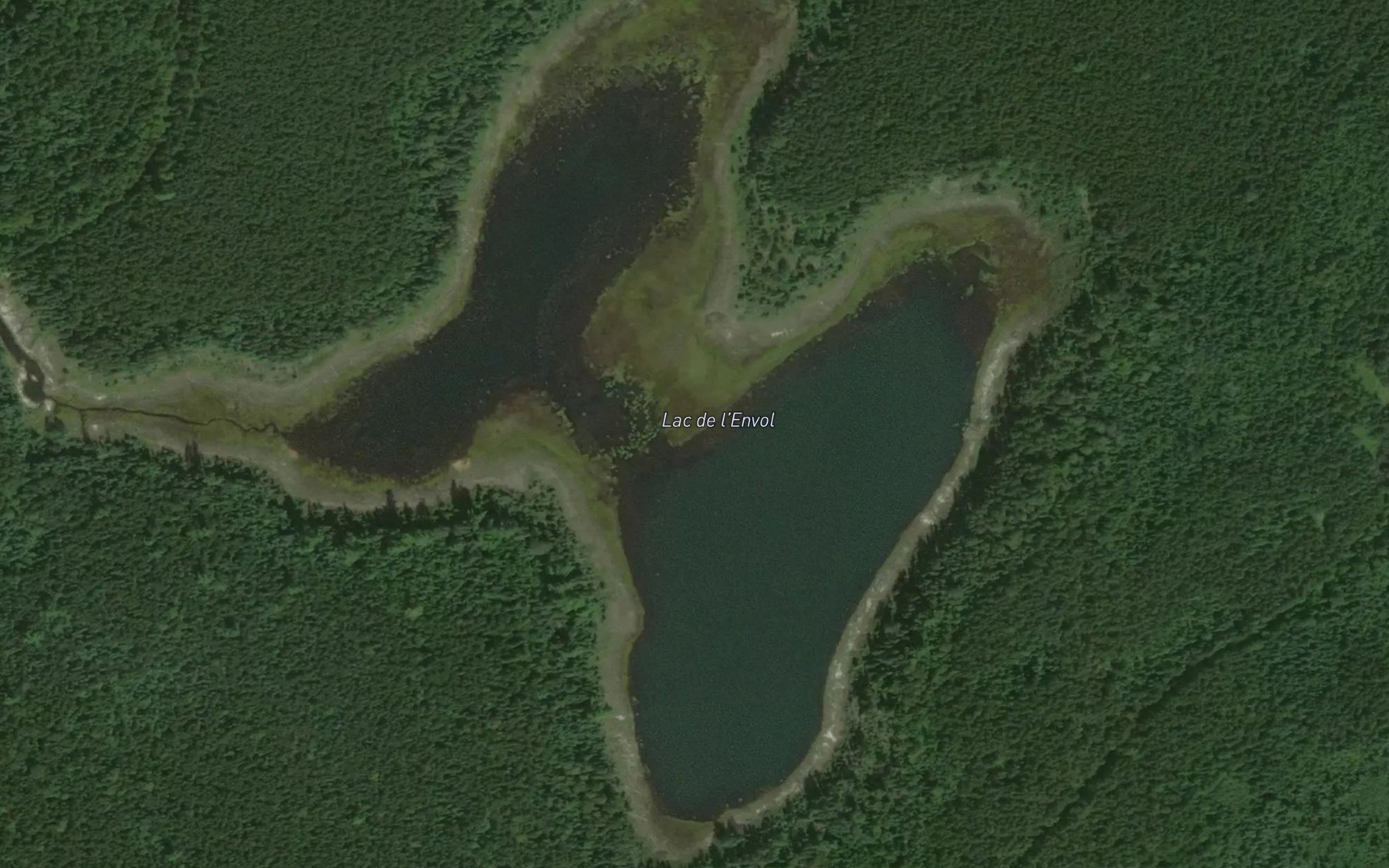 Satellite map of the Lac de l'Envol