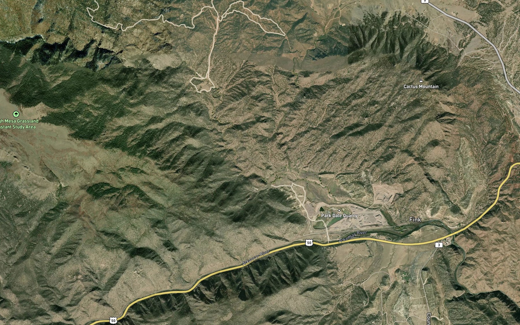 Satellite map of the Harvey-Murry Reservoir