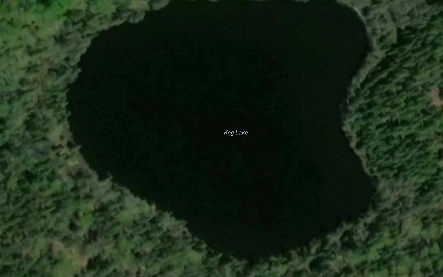 Satellite map of the Keg Lake