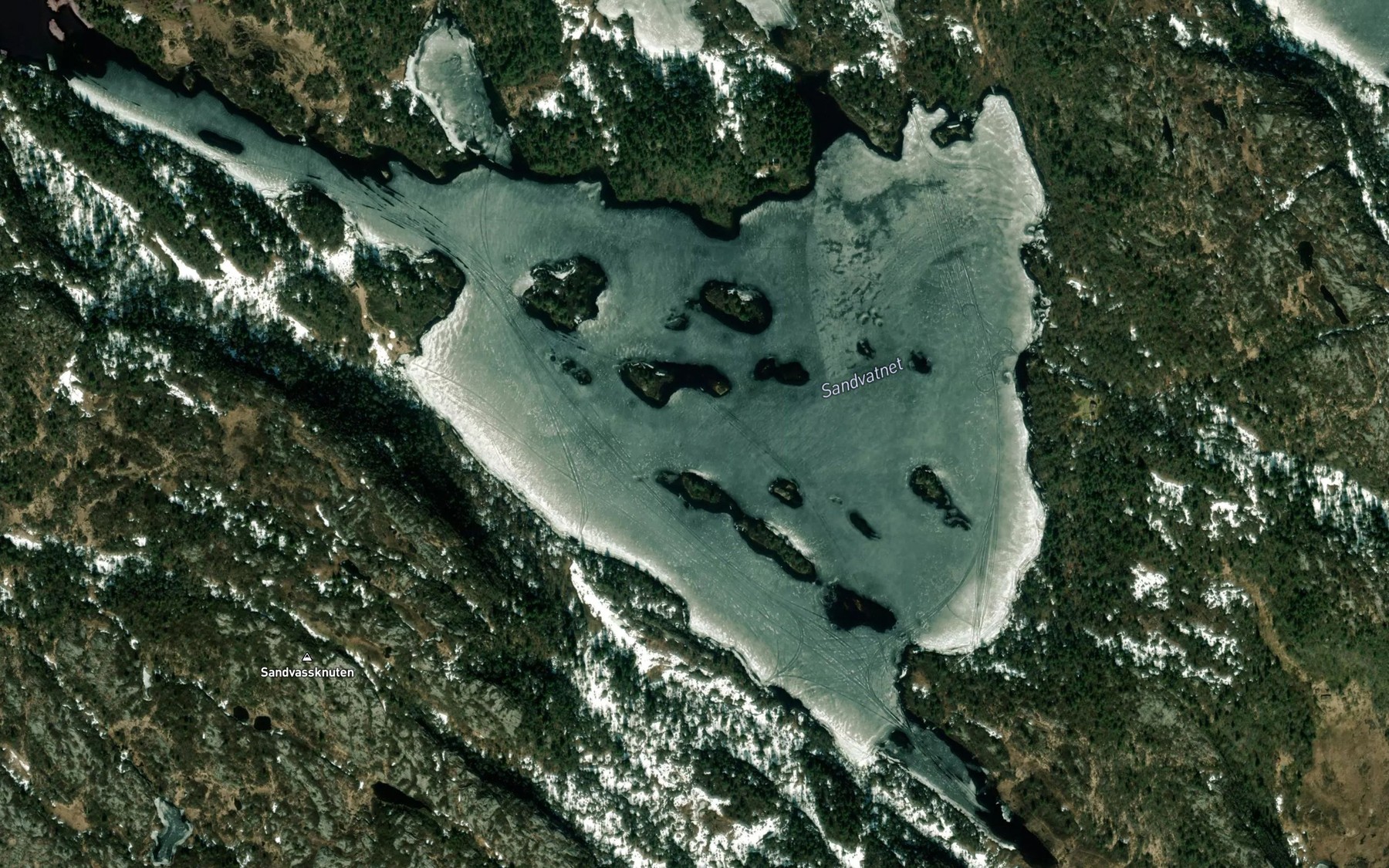 Satellite map of the Sandvatn