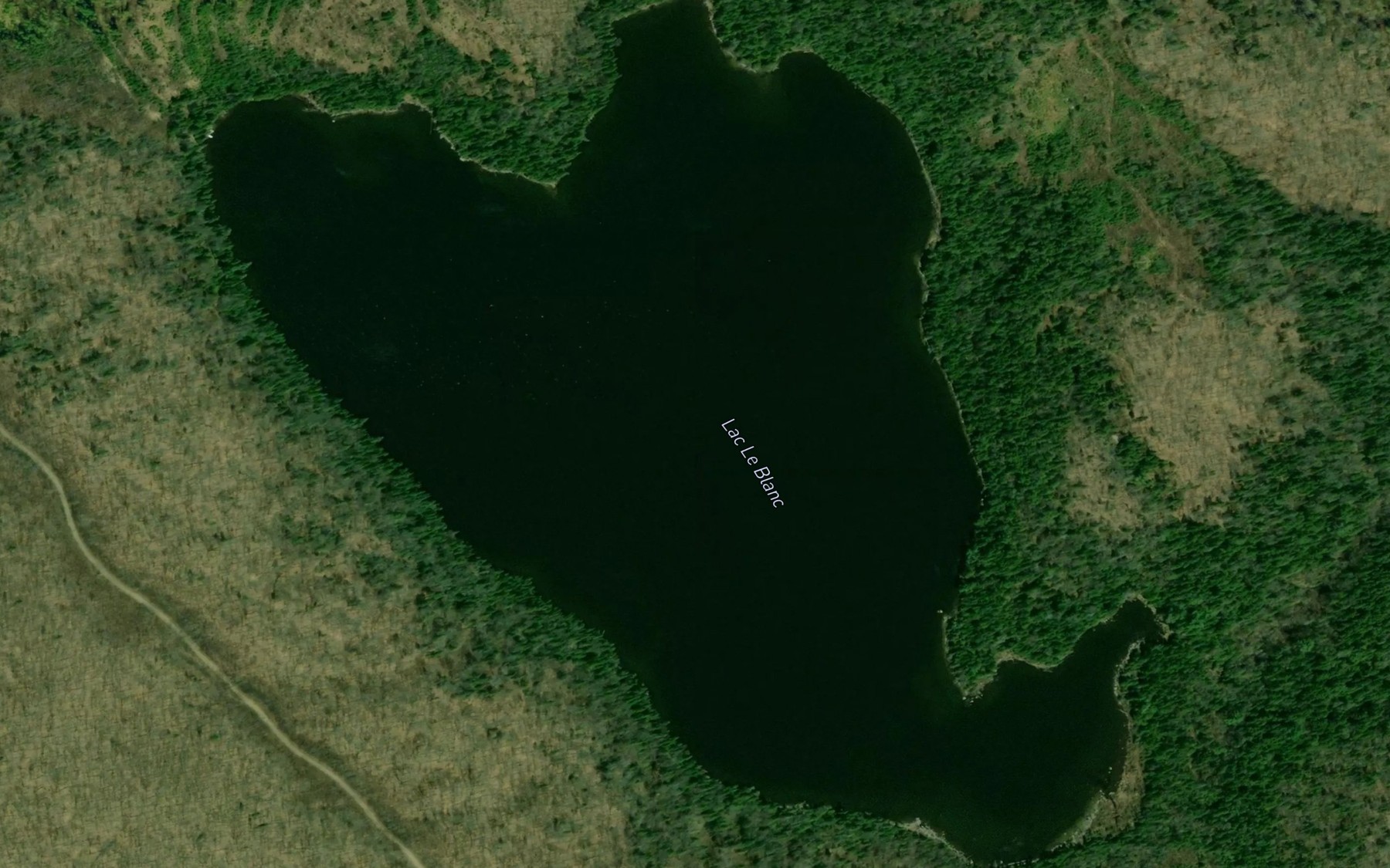Satellite map of the Lac Le Blanc