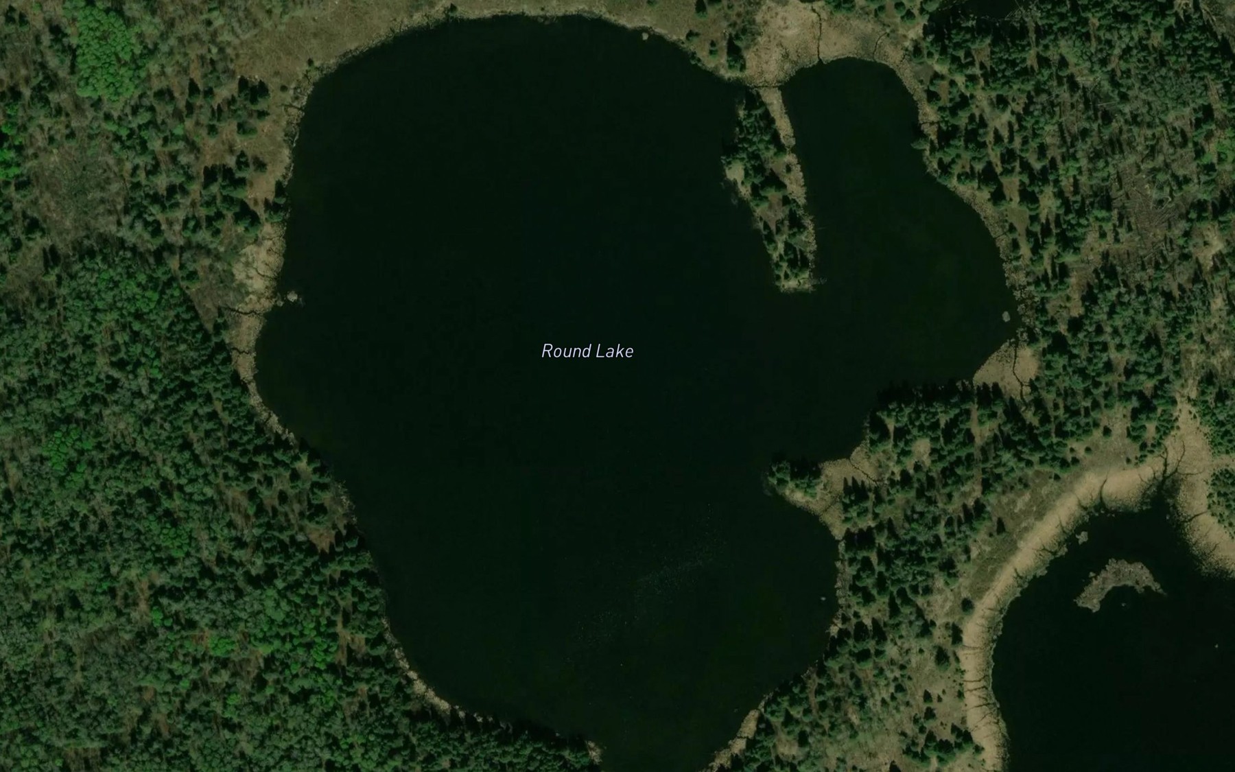 Satellite map of the Round Lake