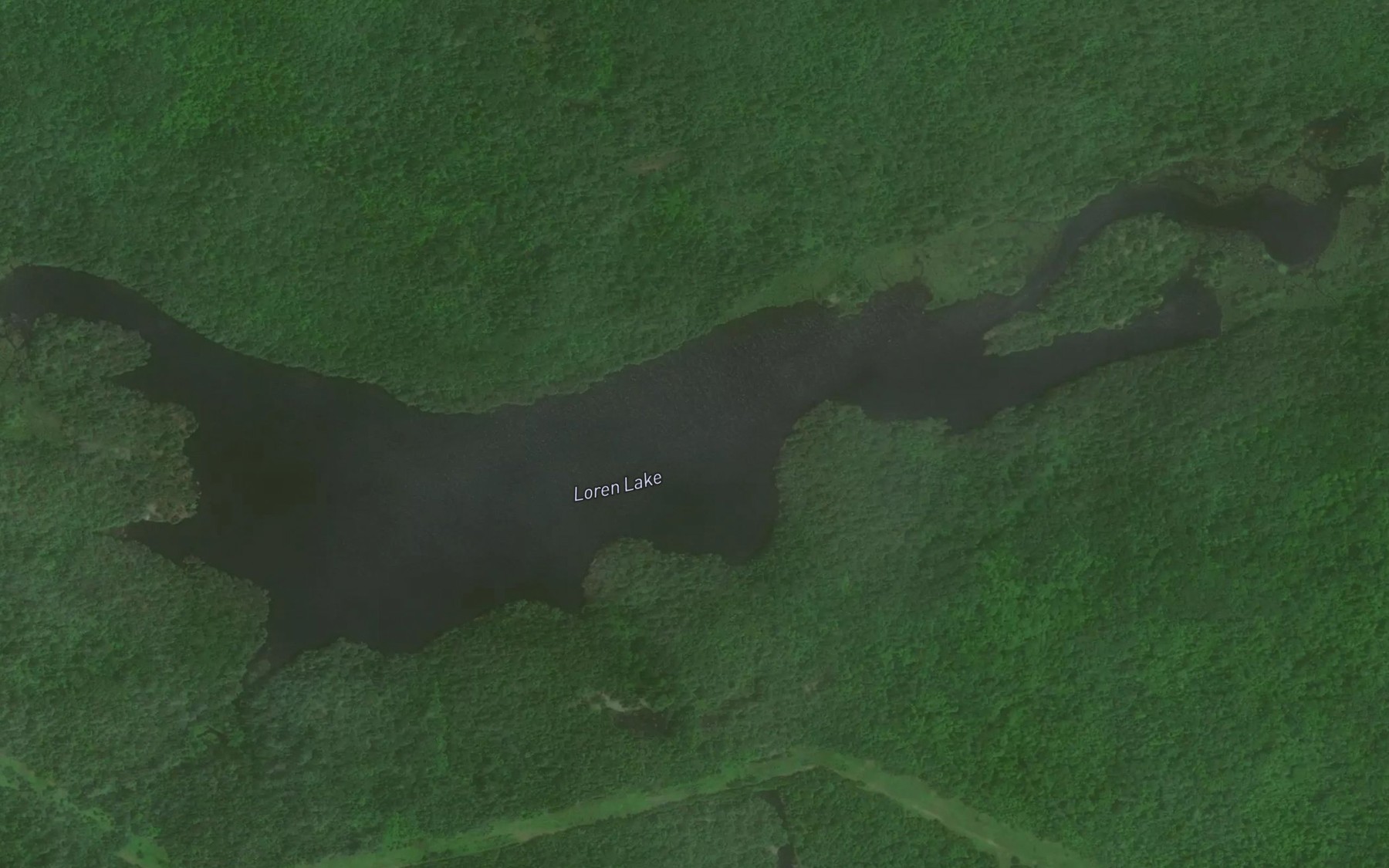 Satellite map of the Loren Lake