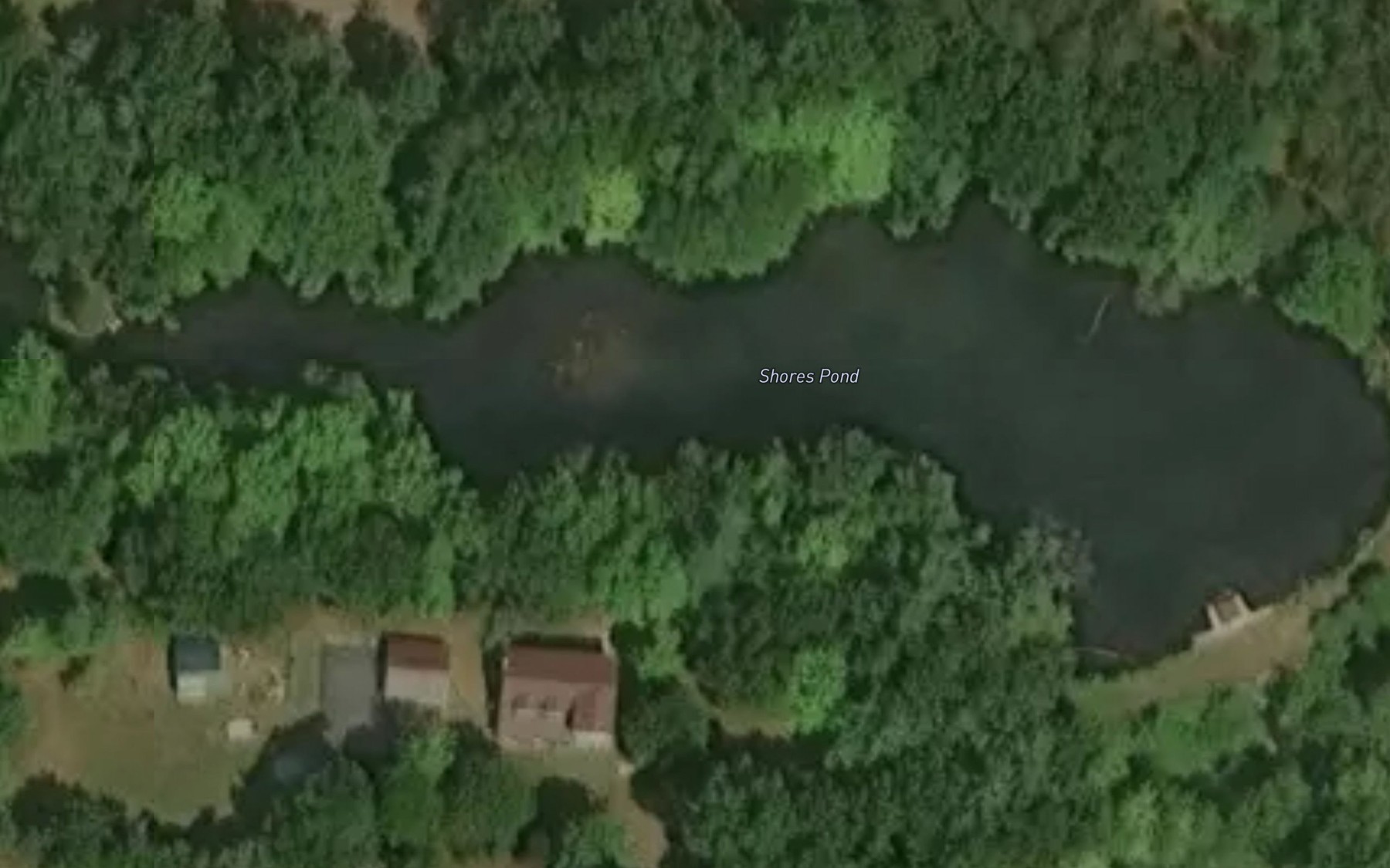 Satellite map of the Shores Pond