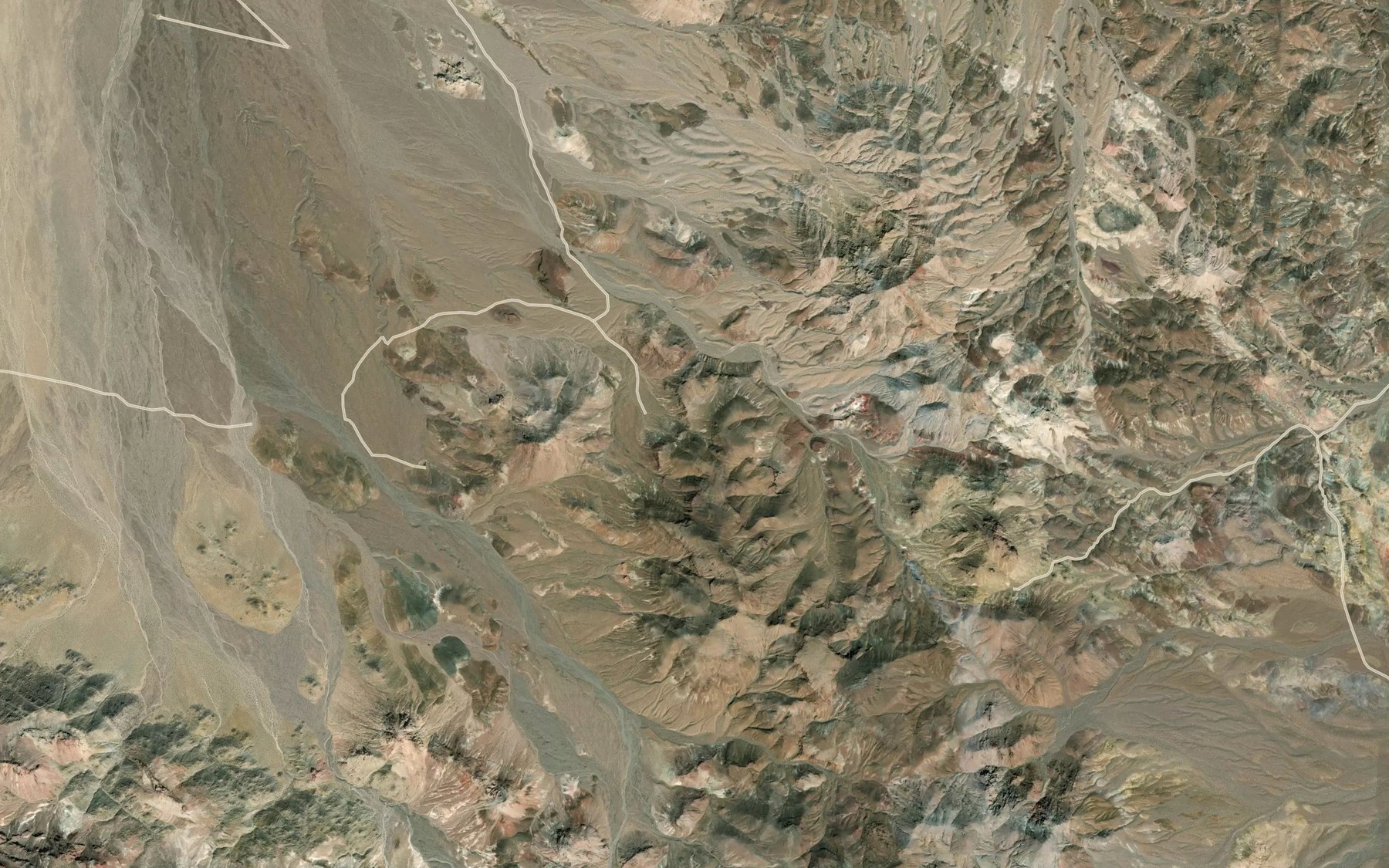 Satellite map of the Blue Chalcedony Spring