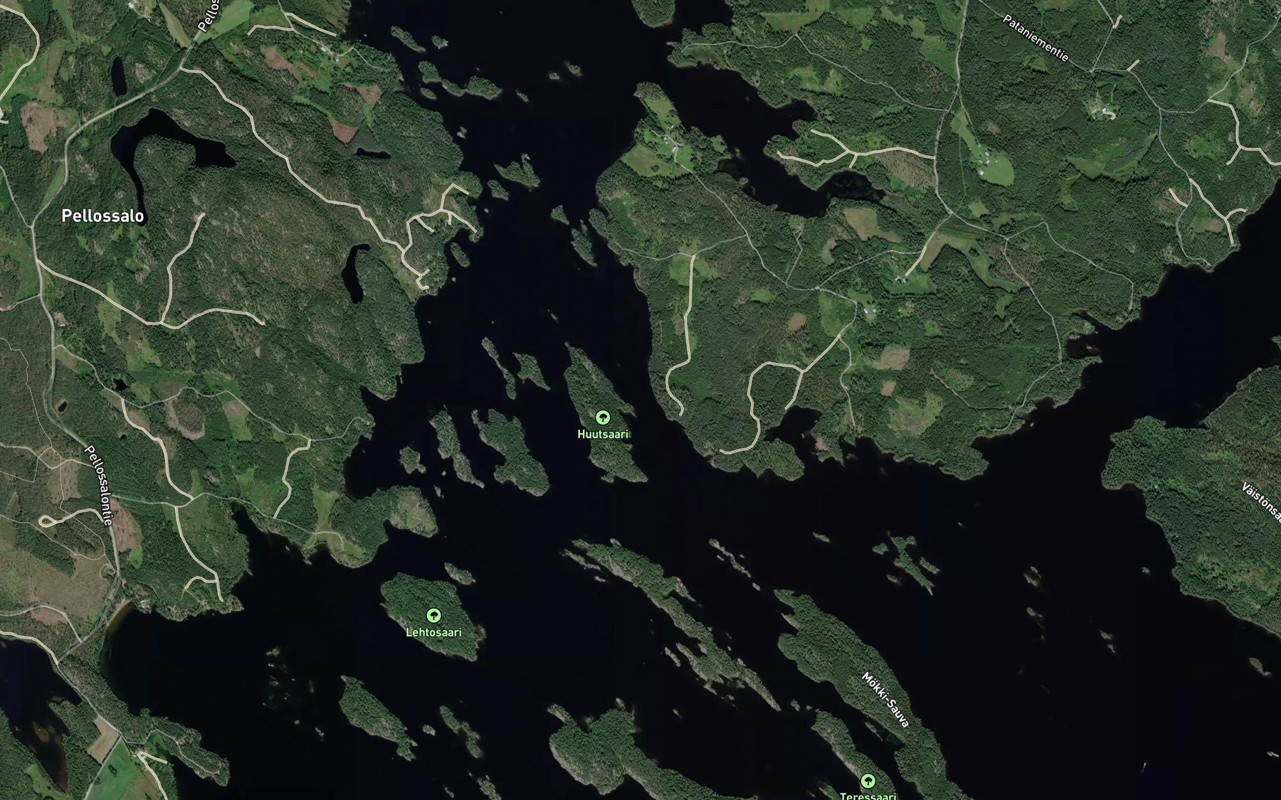 Satellite map of the Pollakonsalmi