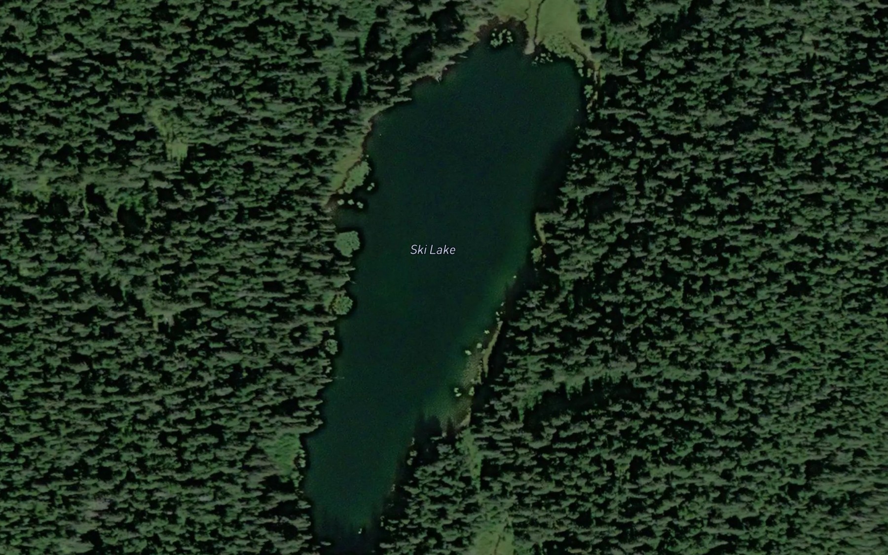 Satellite map of the Ski Lake
