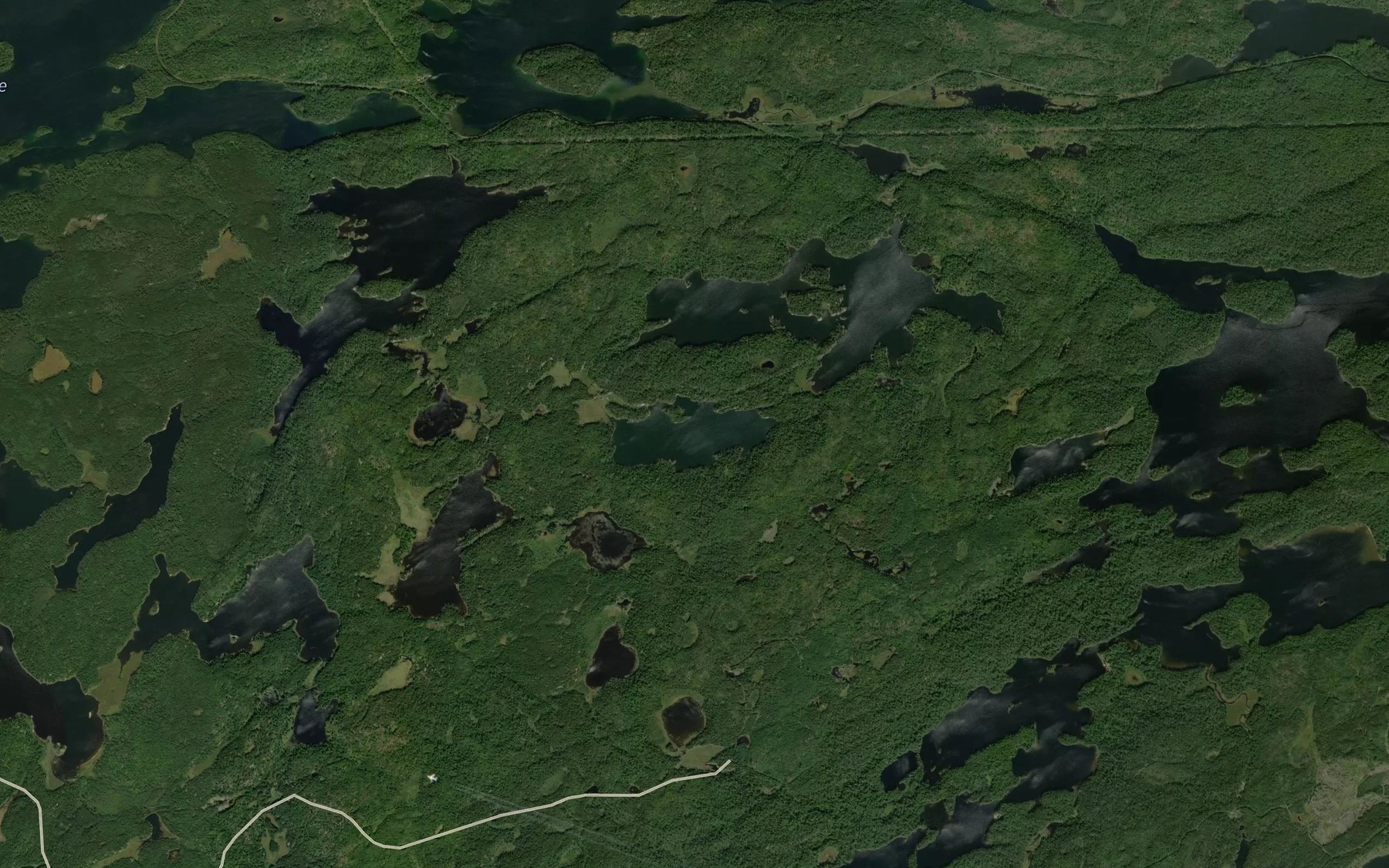 Satellite map of the July Lake