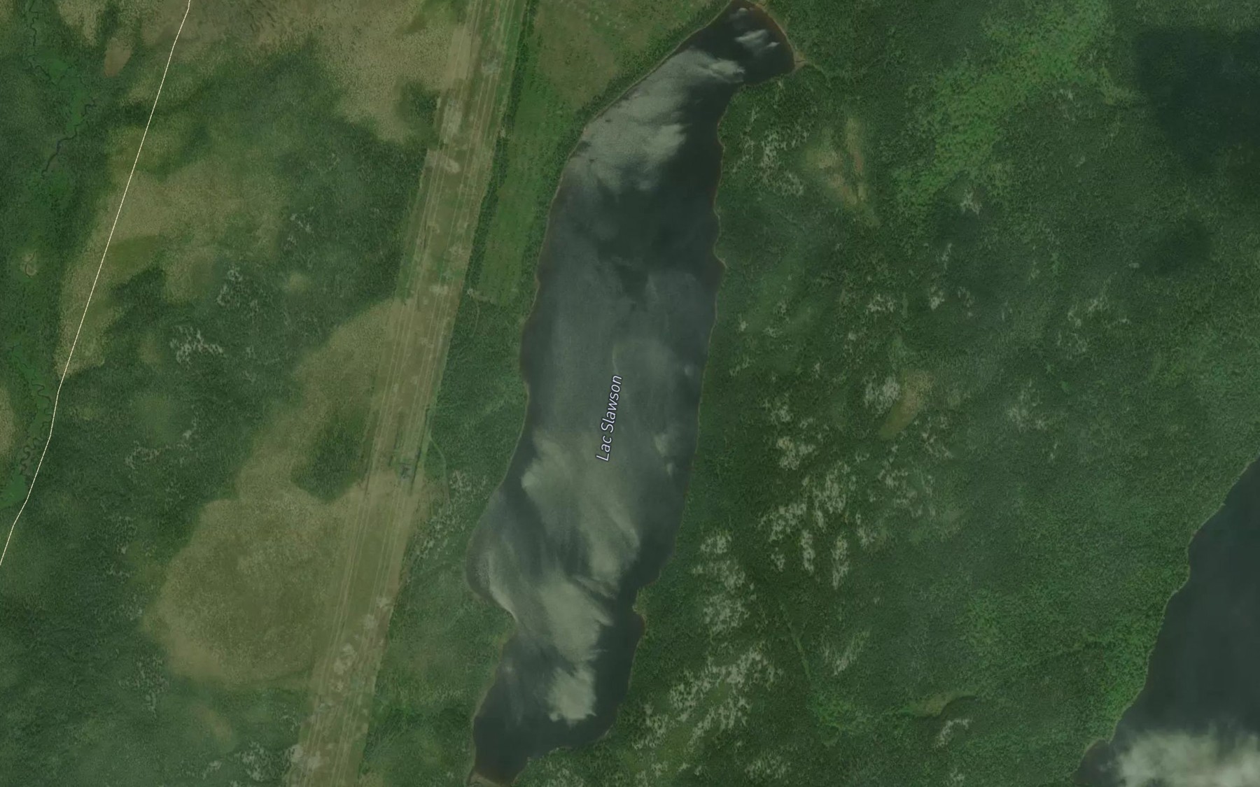 Satellite map of the Lac Slawson
