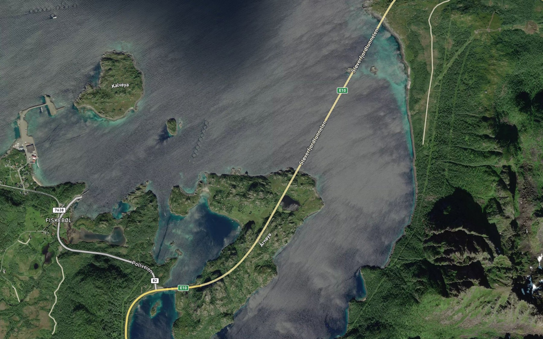 Satellite map of the Grindvika