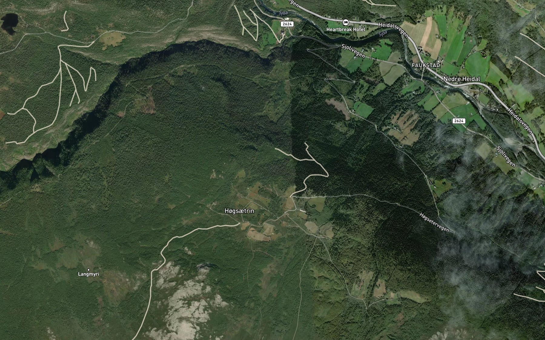 Satellite map of the Grondalsbekken