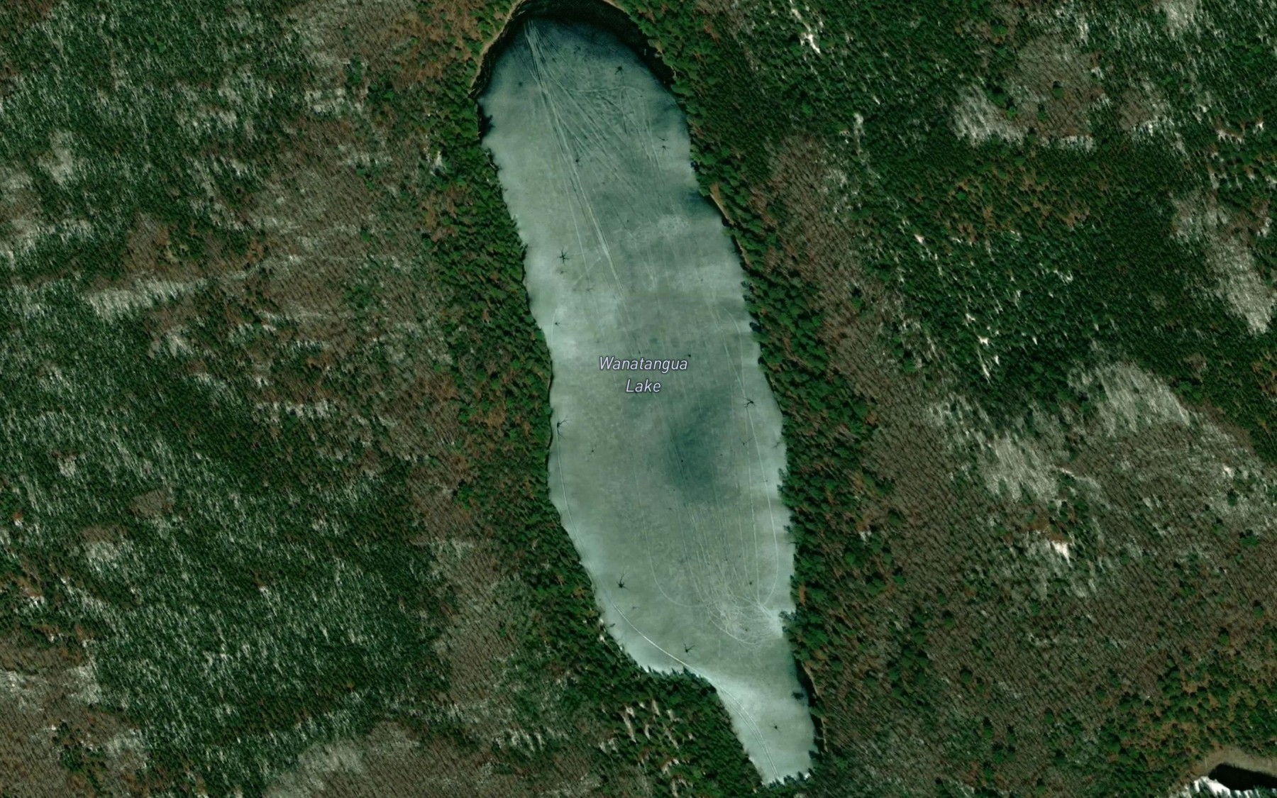 Satellite map of the Wanatangua Lake