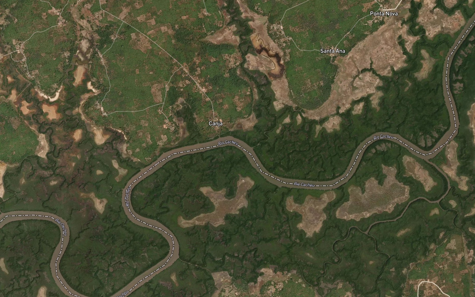 Satellite map of the Rio de Canja