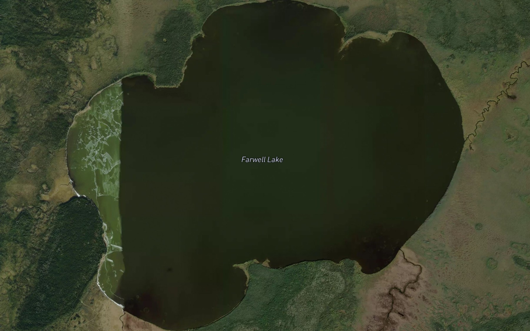 Satellite map of the Farwell Lake