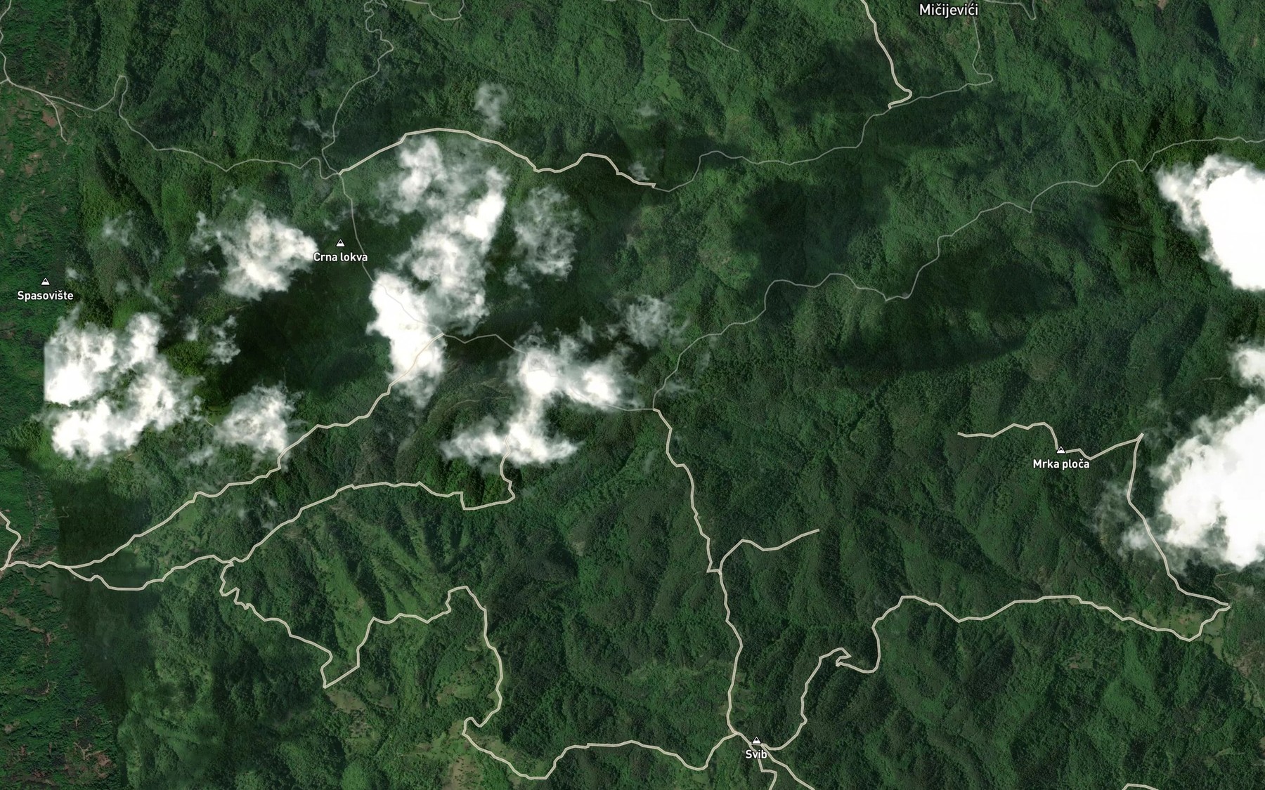 Satellite map of the Omerova Voda