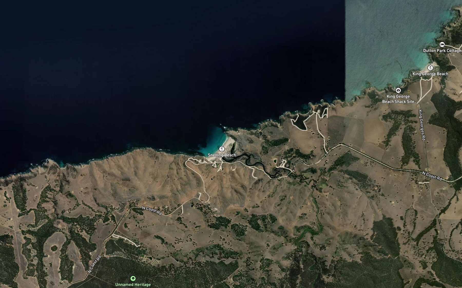 Satellite map of the Middle River