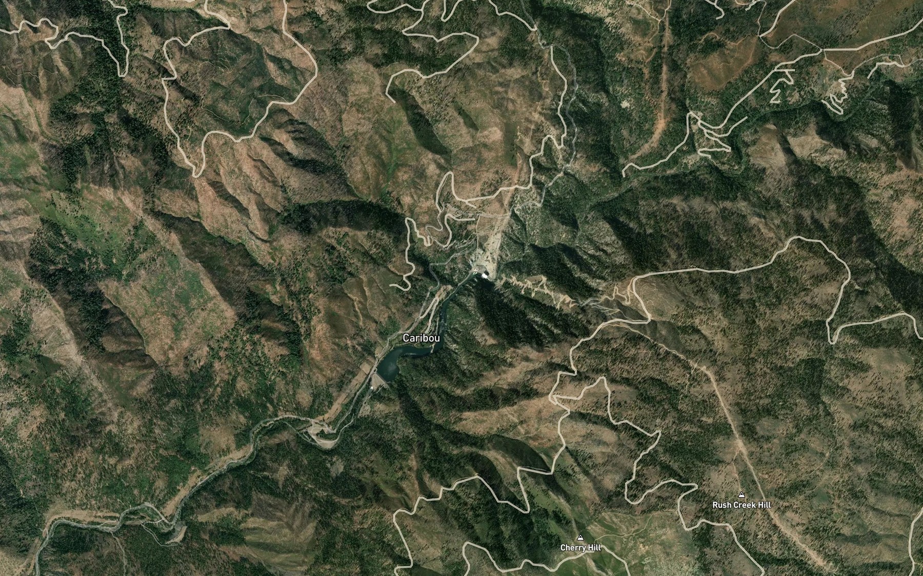 Satellite map of the French Creek