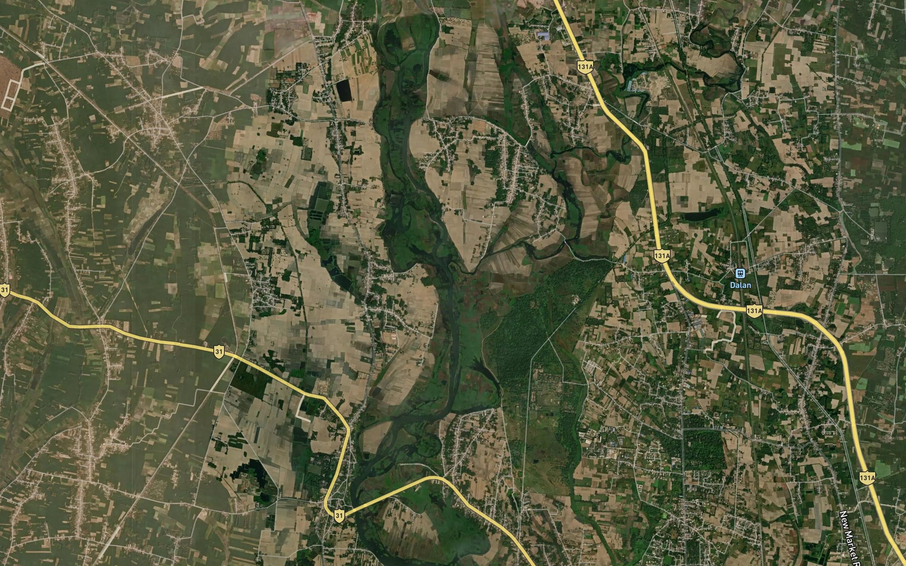 Satellite map of the Bhaaisana Nadi